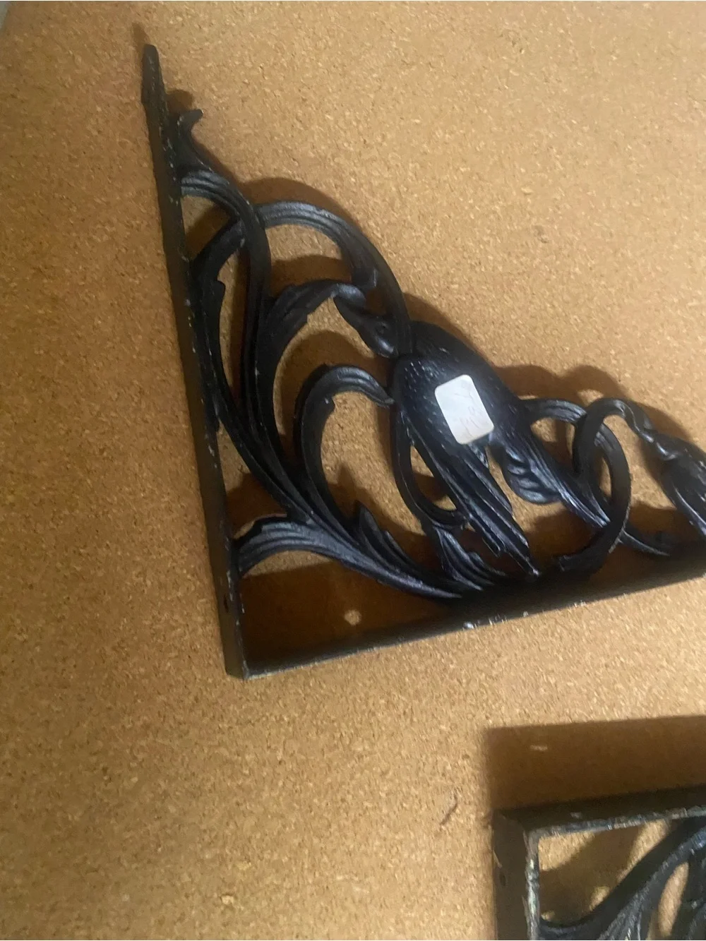Vintage Cast Iron Decorative Bird Cast Iron Wall Shelf Bracket Black 10by5 inch